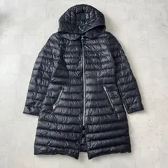 美品♡マッカージュ ダウンコート ロング フード ロゴ ブラック Mのサムネイル