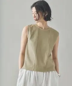 未使用品 Curensology リブノースリーブプルオーバー ベージュ - メルカリ
