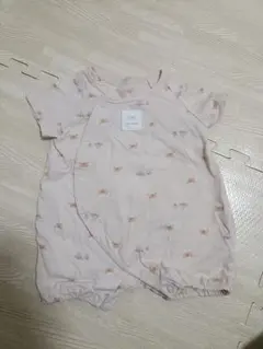 カニ＆ヤドカリ柄のカバーオール 50-60cm ピンク