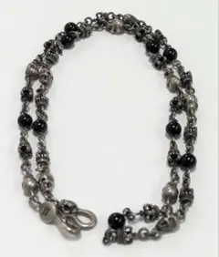 定価5.7万☆Justin Davis スカル・クラウンネックレス（ブルー