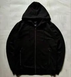 ステューシー 総柄ジップアップパーカー ブラック 裏起毛 old stussy