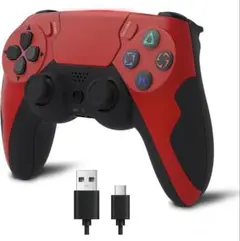 【新品未使用】PS4 コントローラー レッド