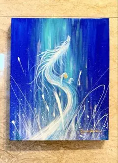 原画 「湖畔の幻想白龍」 龍 龍神 絵画 アクリル画 龍ノツカイ - メルカリ