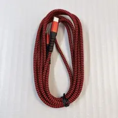 Type C Micro USB ケーブル 2M 充電 Android レッド