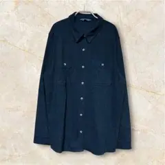 コージーボタンダウンシャツ 【Lサイズ 】ダークグレー起毛あたたかい