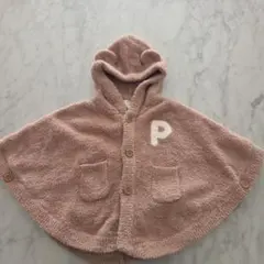 ジェラピケ PIQUE くまフード付きポンチョ ベージュ