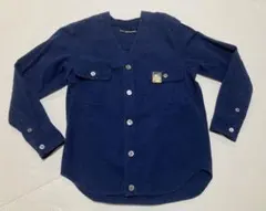 mercibeaucoup,シアサッカー　ワッフル地Vネックシャツ　ノーカラー