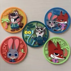 ズートピア２ クリアラバーコースター 全5種類コンプセット