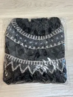 チャコール ノルディック柄 セーター Mサイズ