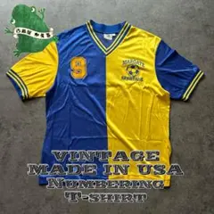 【即日発送・US古着】90sビンテージ　米国製　サッカー　ナンバリング　Tシャツ