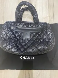 CHANEL ブラック ナイロントートバッグ