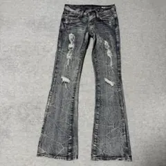 semantic design flared denim y2k T0136
