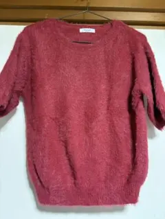 Té chichi 赤 五分袖ニット