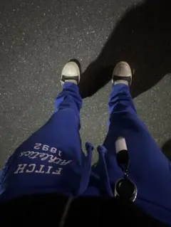 アバクロ スウェットパンツ　ブルー