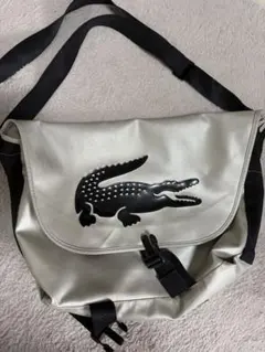 LACOSTE シルバー ショルダーバッグ　90s
