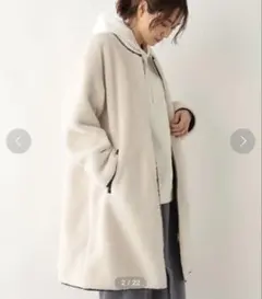 〈未使用品〉GLOBAL WORK ボアリバーシブルロングコート　Lサイズ