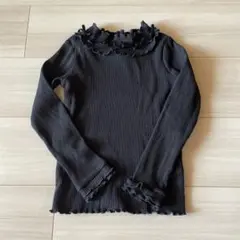 ANY キッズ any fam 襟リボン カットソー ブラック