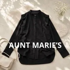 A193 AUNT MARIE’S ピンタック バンドカラー ロングシャツのサムネイル