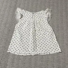 ドット柄　フリル袖 トップス 110cm