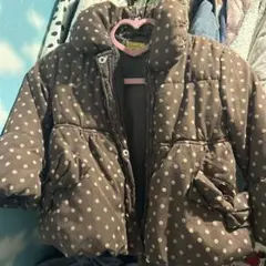 Lovely Tune ドット柄 ダウンコート 110