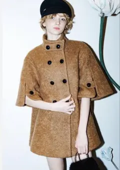sheller classic cape like coatブラウンケープコート sheller classic cape like coatブラウンケープコート - メルカリ