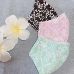 ハンドメイドマスク＊子供用＊ゆめかわ♡プリンセスダマスク＊ミント