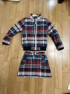 Jack Bunny!! チェック柄 ジャケットとスカートセットアップ 130
