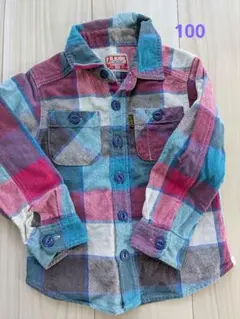 F.O.KIDS チェック柄長袖シャツ　100