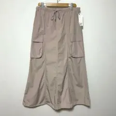 未使用 GU ジーユー うすピンク カーゴマキシスカート XL