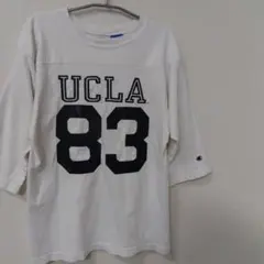 USA製Champion フットボールT1011 UCLA 七分袖カットソー M