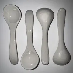 【新品 未使用】陶器製 スプーン 4本セット