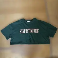 SPINNS スピンズ 半袖 Tシャツ レディース 緑 グリーン ショート丈のサムネイル
