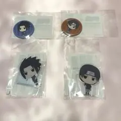 NARUTO つなぎゅっと うちはサスケ イタチ アクリルスタンド 缶バッジ