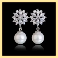 ☆再入荷☆大人気☆上品☆パール☆イヤリング☆フラワー☆パーティー☆結婚式