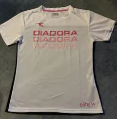 DIADORA elite w Tシャツ ホワイト レディースMサイズ