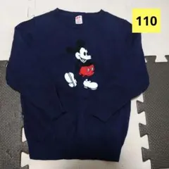 【110】UNIQLO 紺ニット ミッキーマウス