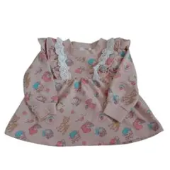 タグ付き☆スイマー×サンリオキャラクターのトレーナーチュニック(80)