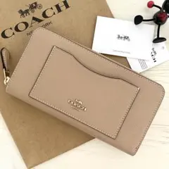 新品 COACH コーチ 長財布 ベージュ COACH長財布