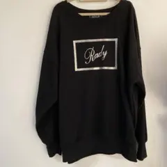 Rady ロゴ刺繍 スウェット ブラックSサイズ