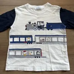 familiar 列車プリント Tシャツ 110cm