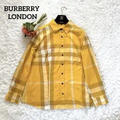 Sunny様美品 バーバリーロンドン シャツ メガチェック イエロー サイズ46