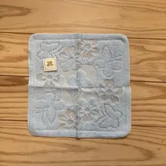 HANAE MORI 花柄タオルハンカチ 水色❣️のサムネイル