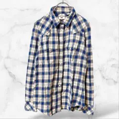 【リーバイス】長袖チェック柄シャツ ボタンダウン 総柄(XS)レディース 上