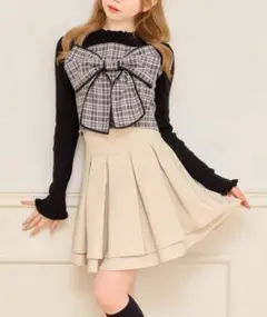 apres jour ハイウエストフレアスカパン アイボリー