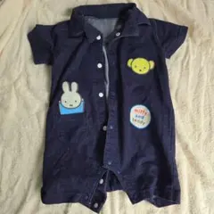 ミッフィーとテディ刺繍ロンパース 70cmのサムネイル