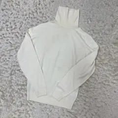 ジョンスメドレー　ビームスエフ　タートルネックニット　ホワイト　ウール　M