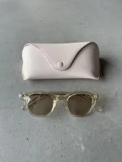 Zoff クリアフレーム サングラス ケース付き