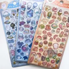 【限定セール】3Dポップシール＊どうぶつ3枚セット