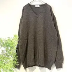 【トラサルディ】イタリー製＊Vネックニットセーター／犬ロゴ刺繍／薄手長袖／秋冬服