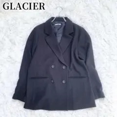 グラシア ダブルブレストジャケット ブラック シンプル オフィスカジュアル